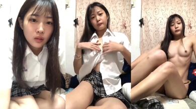 【高英工商】台湾职校冒充经济人忽悠职校嫩妹，掰逼是否处女，女生配合自慰叫老公 (4)